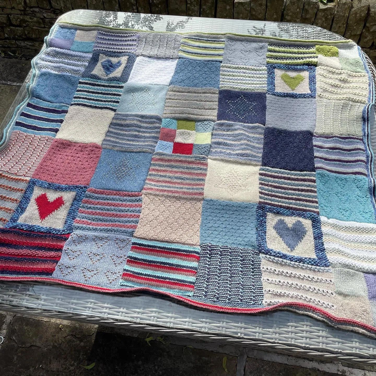 Knitted Scrap Blanket