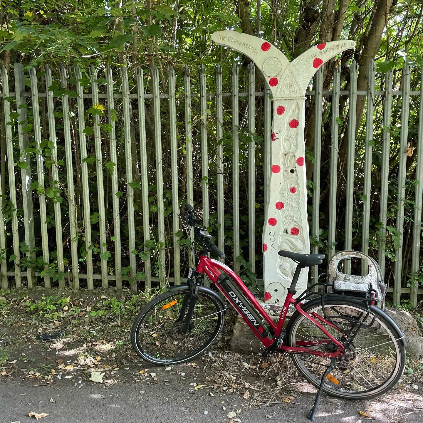 My bike with a Millennium Milepost