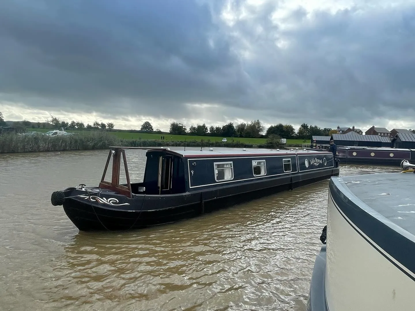 Narrowboat on the marina
