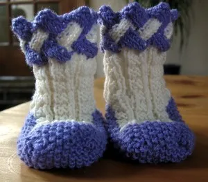 entrelac baby socks